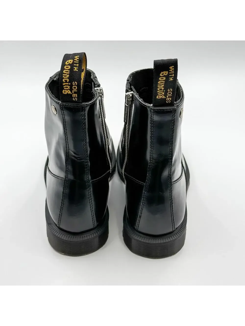 Dr. Martens Durrow Zip Casual Boots Black Leather Chelsea Size‎ Womens 8